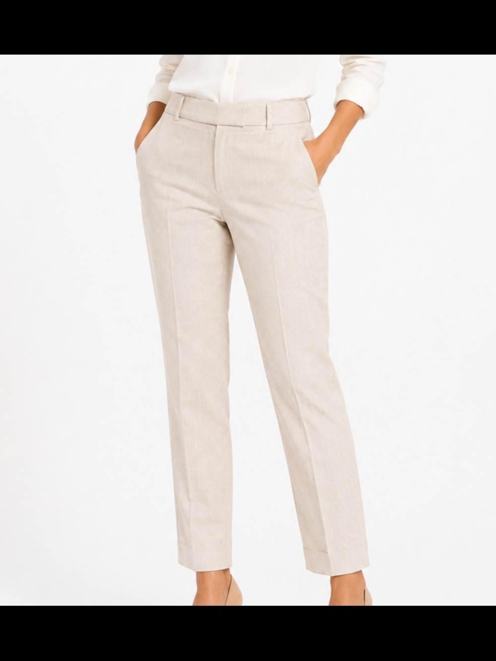 Liz Claiborne Light Beige Ankle Pants